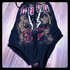 Bodysuit with mesh panel